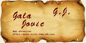 Gala Jović vizit kartica